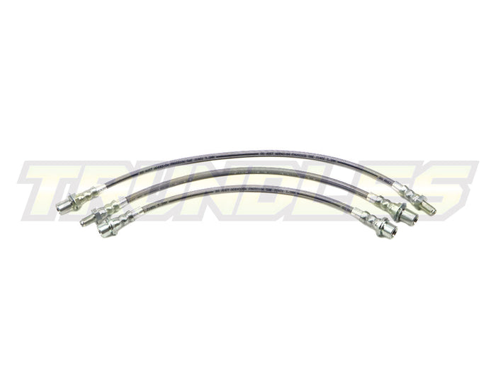 Trundles Extended Braided Brake Hose Kit to suit Toyota Landcruiser 80 Series (ABS) 1990-1998