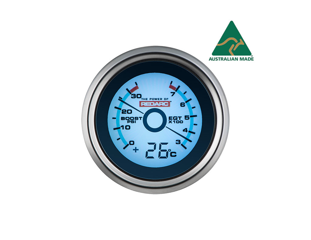 RedArc 52mm EGT & Boost Pressure Gauge