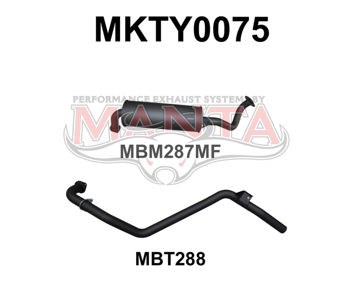 Toyota Landcruiser HZJ80 4.2L 2.5in From Extractors Back - Aluminised Steel