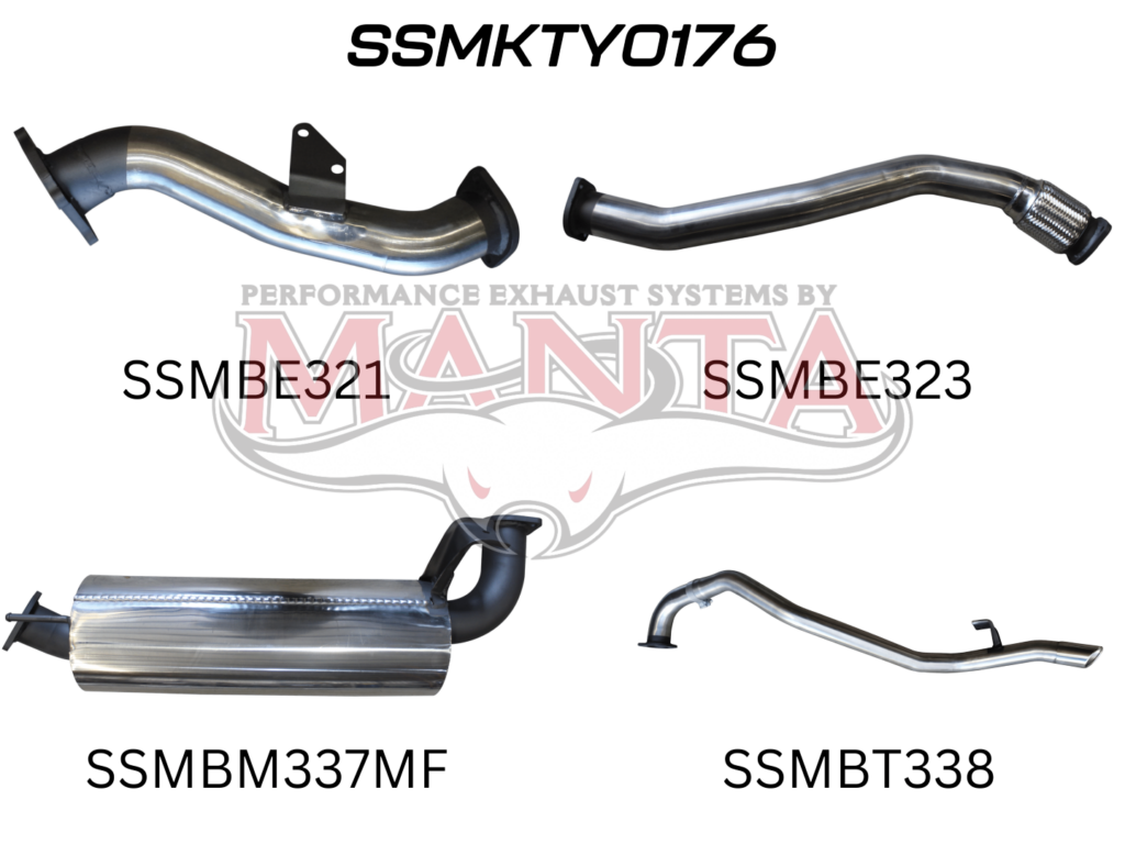Toyota Landcruiser HZJ80 3in Turbo Back with Muffler (CT26 Turbo) - Stainless Steel