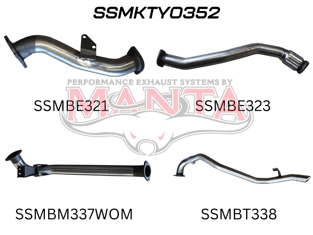 Toyota Landcruiser HZJ80 3in Turbo Back without Muffler (CT26 Turbo) - Stainless Steel